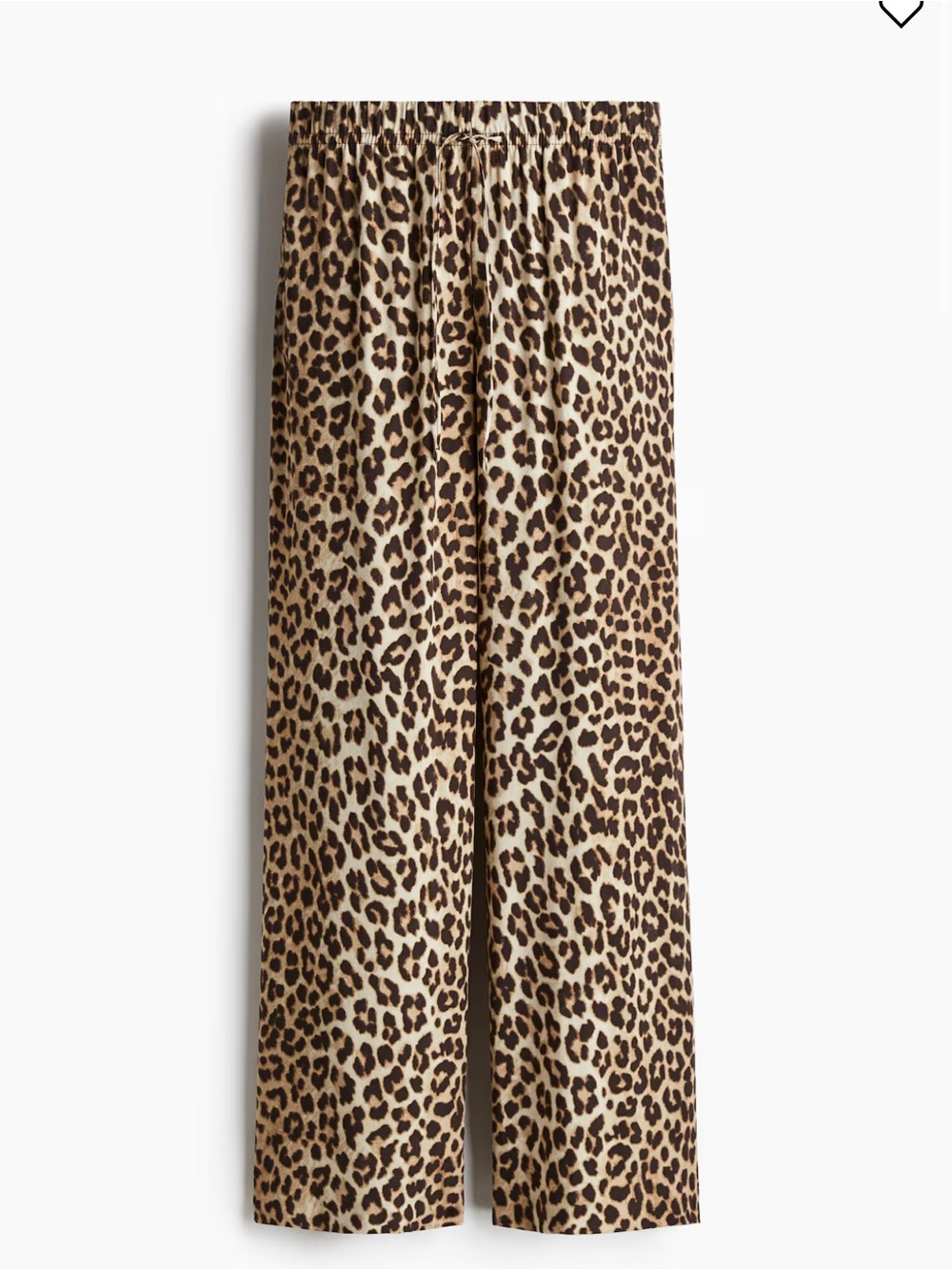 Shade & Shore Leopard Print Wide-Leg Pants - Tan & Black